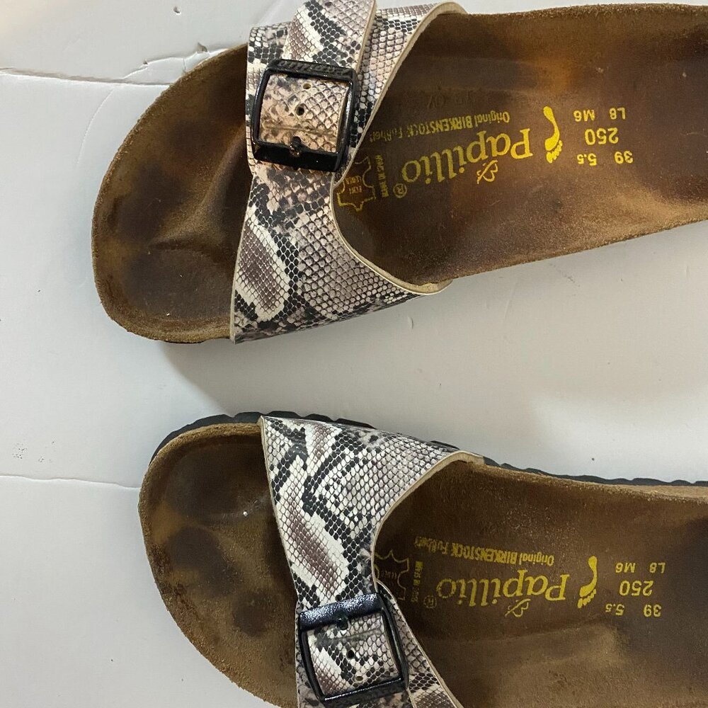 Papillio by Birkenstock Madrid Snake Print Women’s Slide Sandals Size 39 - Picture 7 of 9